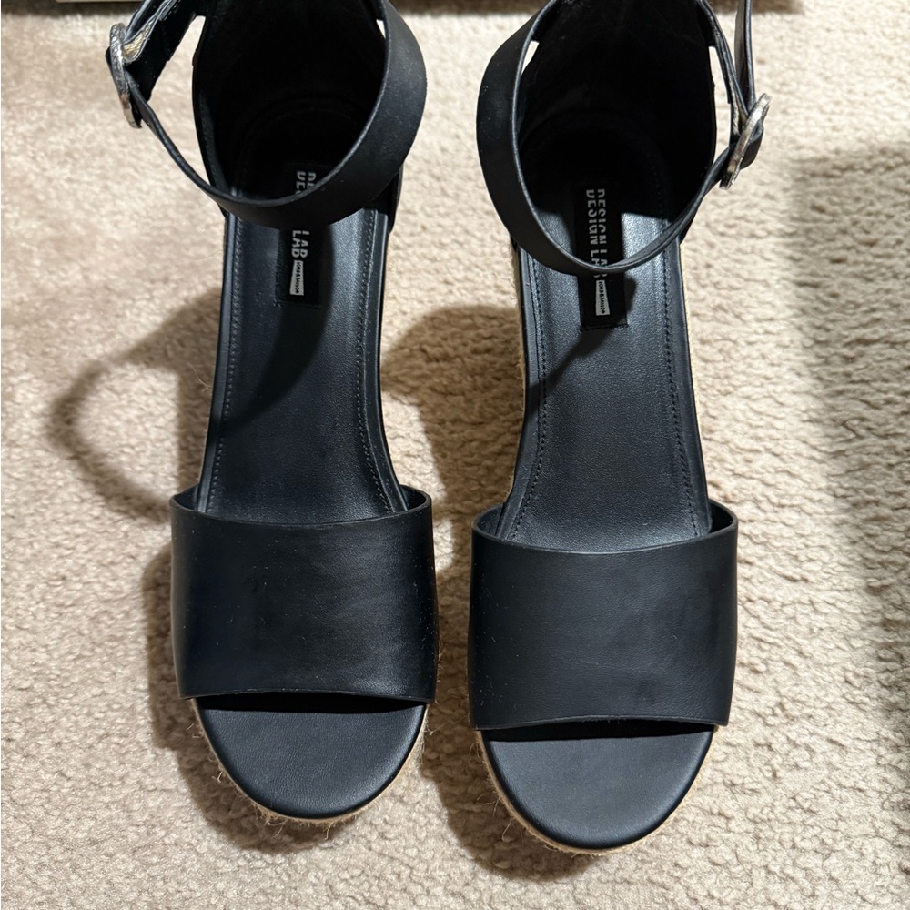 Design Lab Lord & Taylor Black Heeled Sandals